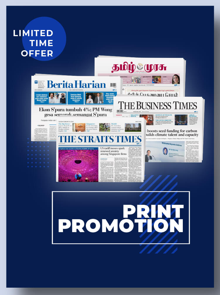 SPH Newspapers - Straits Times, Business Times, ZaoBao, Magazines - Print & Digital Subscription Plans