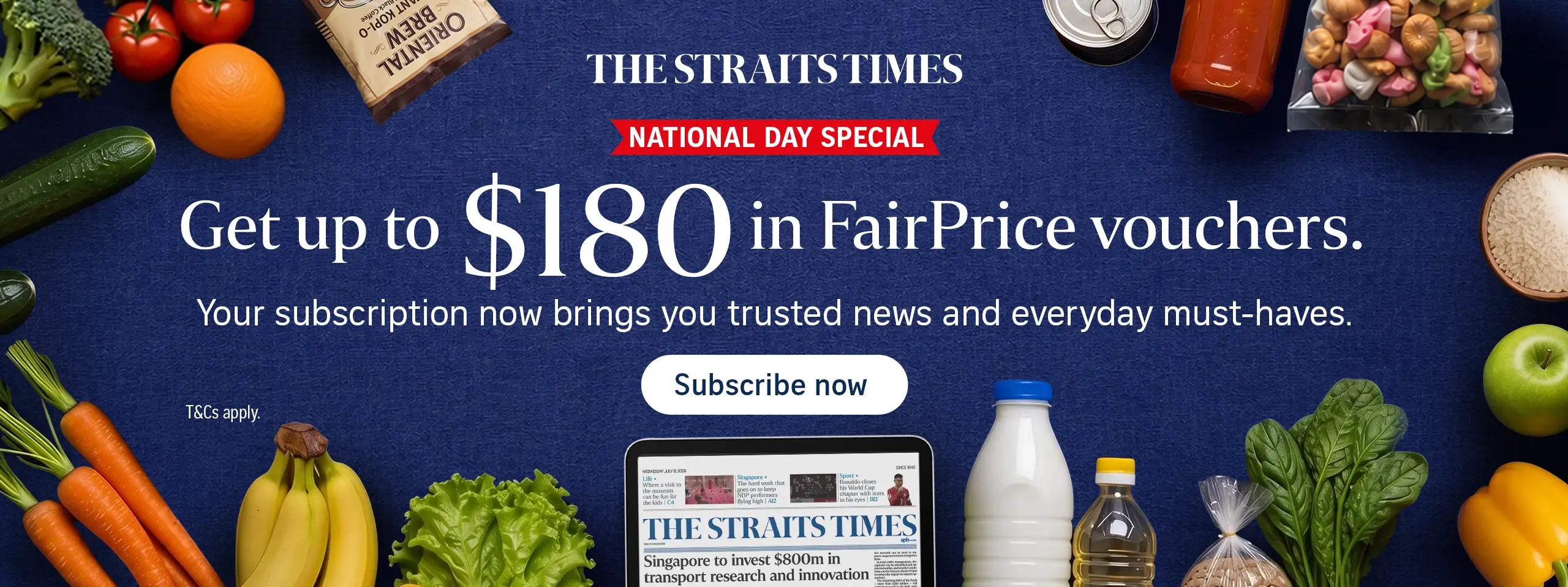 SPH Newspapers - Straits Times, Business Times, ZaoBao, Magazines - Print & Digital Subscription Plans