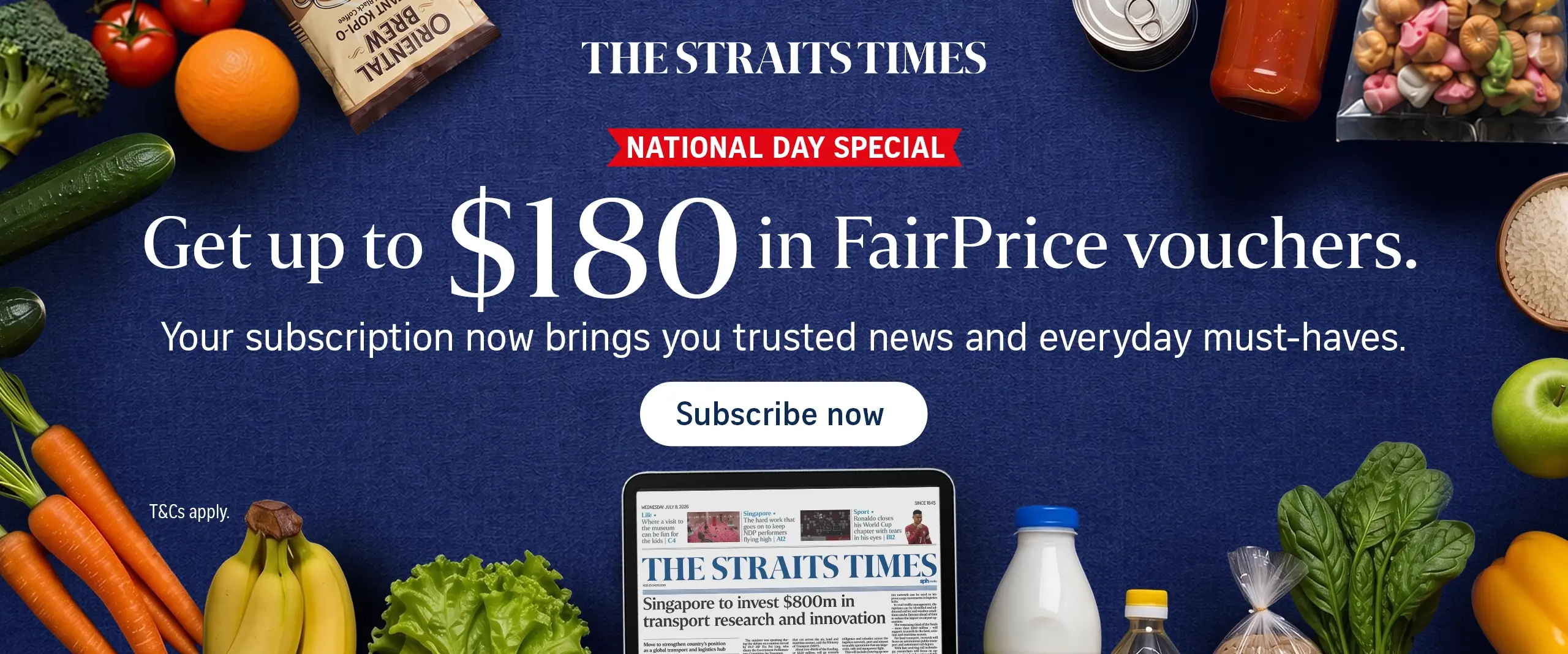 SPH Newspapers - Straits Times, Business Times, ZaoBao, Magazines - Print & Digital Subscription Plans
